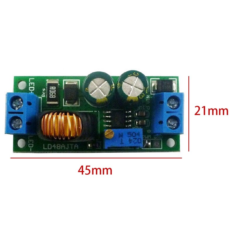 Ld48Ajta Dc8-50V Potentiometer Adjustable Pwm Led Driver Controller Dc-Dc Step-Down Constant Current Converter