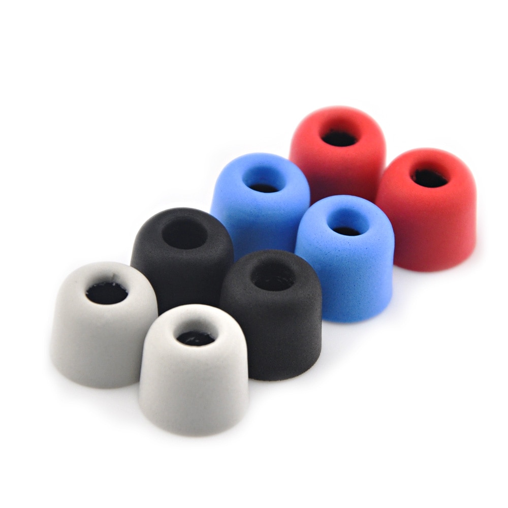 4Pairs(8pcs) Wooeasy Noise Isolating Memory Foam tips 3mm/5mm T100/T400 Ear Tip For In Ear Earphone Earbud