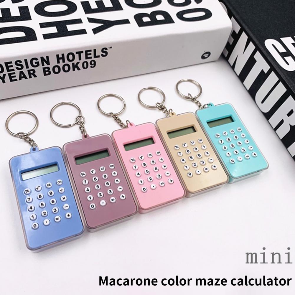 Mini Digital Calculator Kids Electronic Calculator with Keyring ABS Digital Display Pocket Calculator calculadora калькулятор