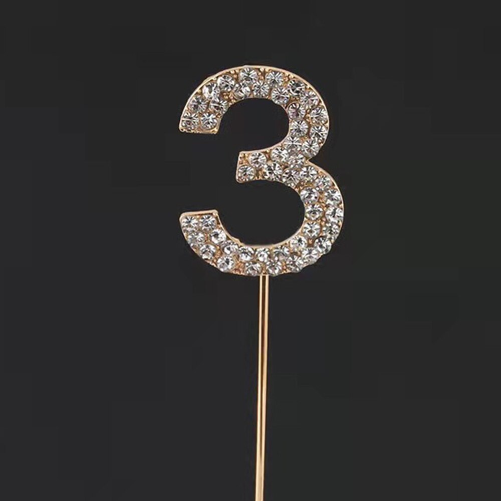 Digitale Kuchen Topper 0-9 Strass Anzahl Geburtstag Jahrestag Partei Kuchen Dekoration Werkzeug Backen Karte Hochzeit Dekoration: J3