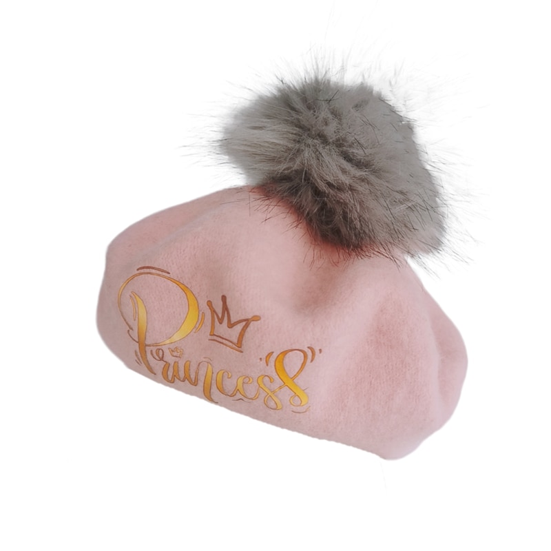 Sombreros de princesa para niña, boinas de lana para otoño e invierno, Boina de pintor francés, gorro cálido, accesorios de fotografía