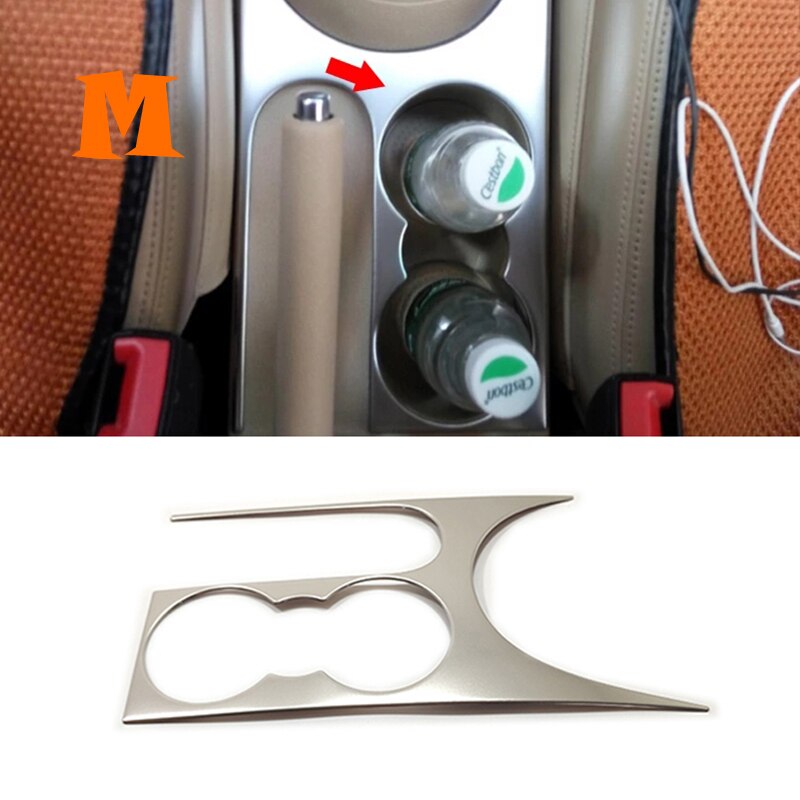De acero inoxidable para VW Volkswagen Touran 2005-13 14 coche apoyabrazos puerta interior protector de cuencos moldura de cubierta de Marco ACCESORIOS 4 Uds: Front water cup