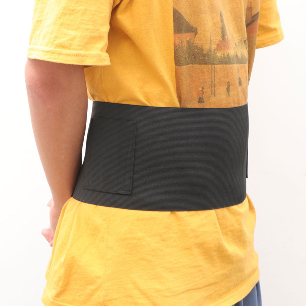Adjustable Belly Waist Band Holster With Double Pouches (Black)