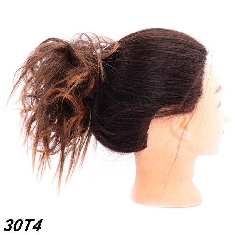XUANGUANG-Chignon à Donut synthétique élastique | Chignon de coiffure Scrunchie décoiffé, chignon de coiffure de neuf couleurs pour choots: 30T4