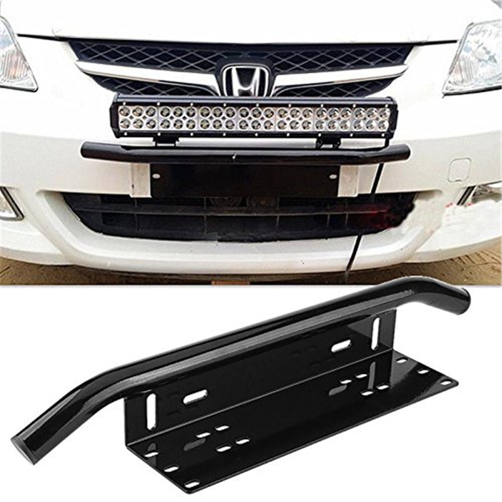 23Inch Auto Voorbumper Nummerplaat Beugel Aluminium Bull Bar Stijl Houder Voor Licht Bar Auto Vrachtwagen Suv universele