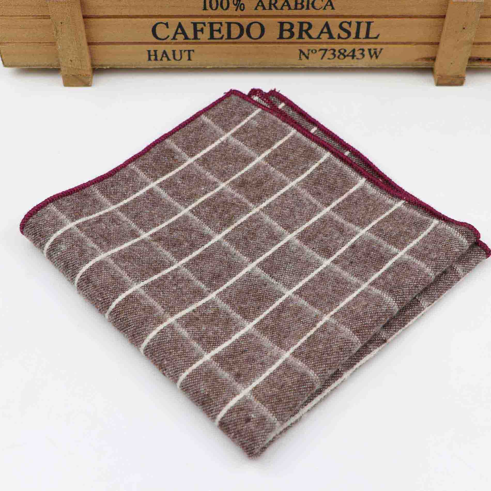 Striped Hankerchief Scarves Vintage Cotton Hankies Plaid Men's Pocket Square Handkerchiefs: 10