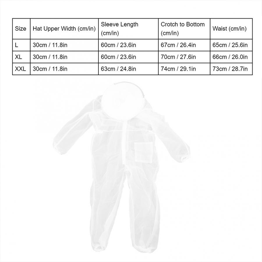 Beekeeper Anti Bee Biting Transparent One-Piece Nylon Mesh Beekeeping Suit Bee Clothing Supplies