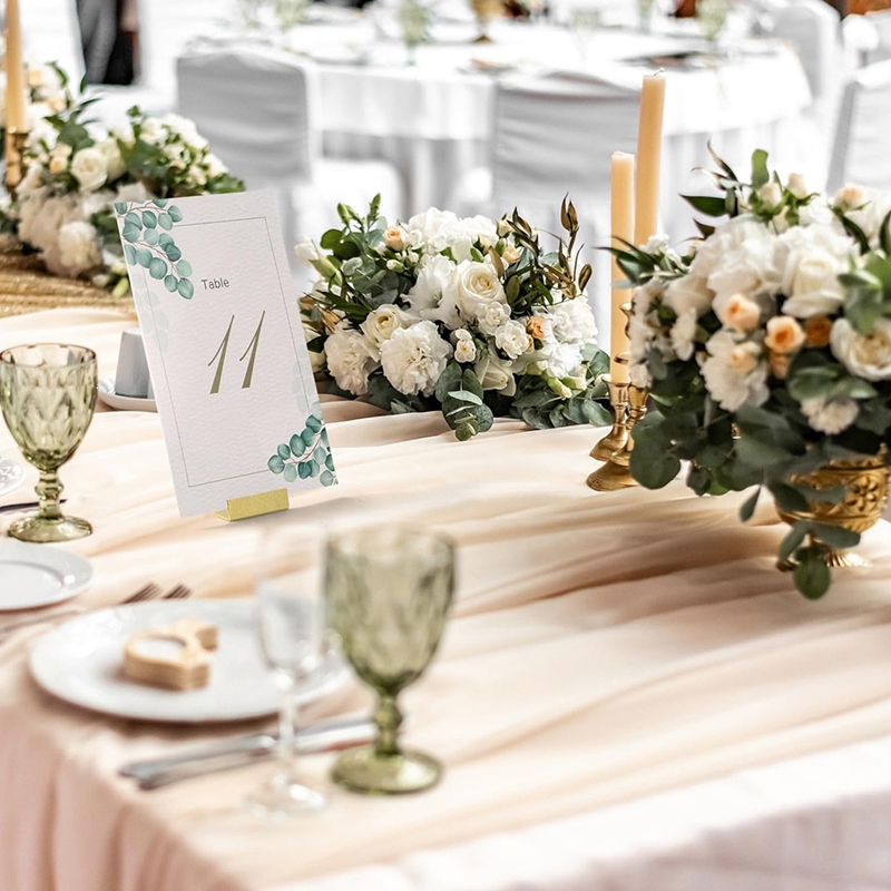 Gouden tafelnummerhouders, 20 stuks metalen plaatskaartstandaards en fotohouders - ideaal voor bruiloften en feesten