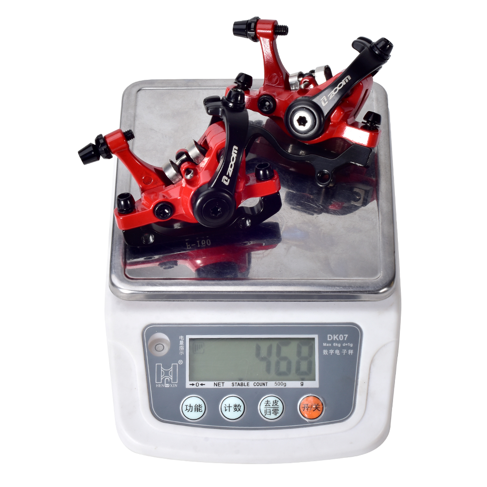 ZOOM Bike Mechanical Brake Caliper Adapter MTB Bilateral Drive Bicycle Front Rear Disc Brake Caliper Device Brake Pads DB680