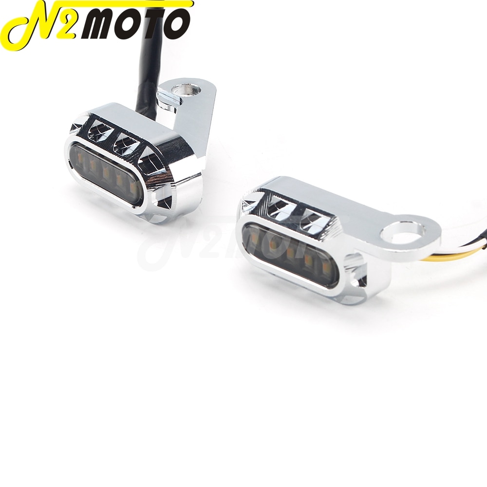 Mini clignotant LED CNC pour Harley Sportster 883, 1200, 48, 72, Super Low Roadster 2004 –