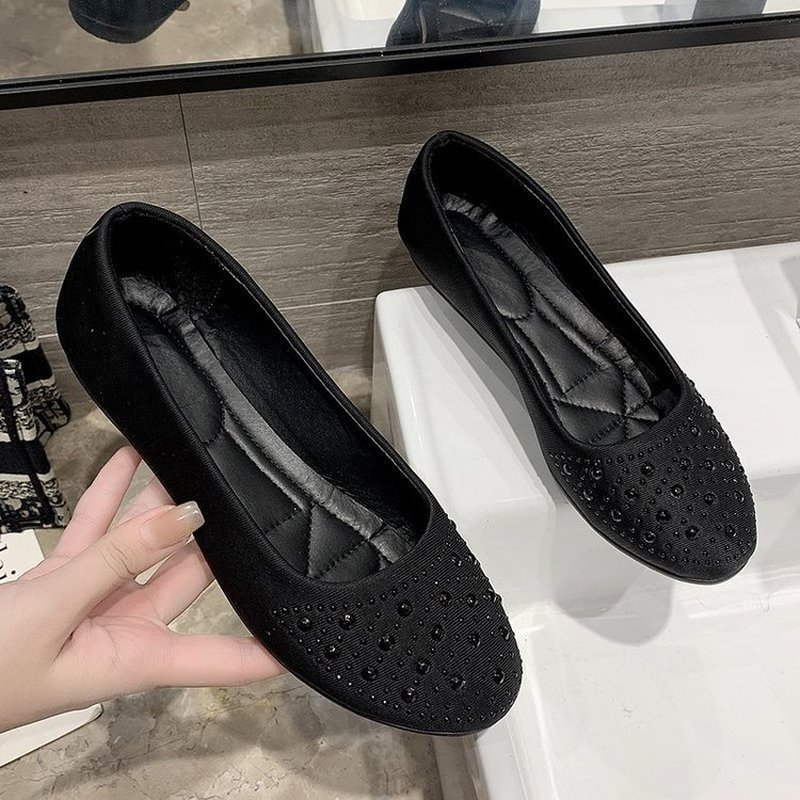 Women Shoes Spring Casual Flat Shoes Women Round Toe Ballet Flats Comfortable Women's Shoes Plus Big Size 43 Office Work Shoes