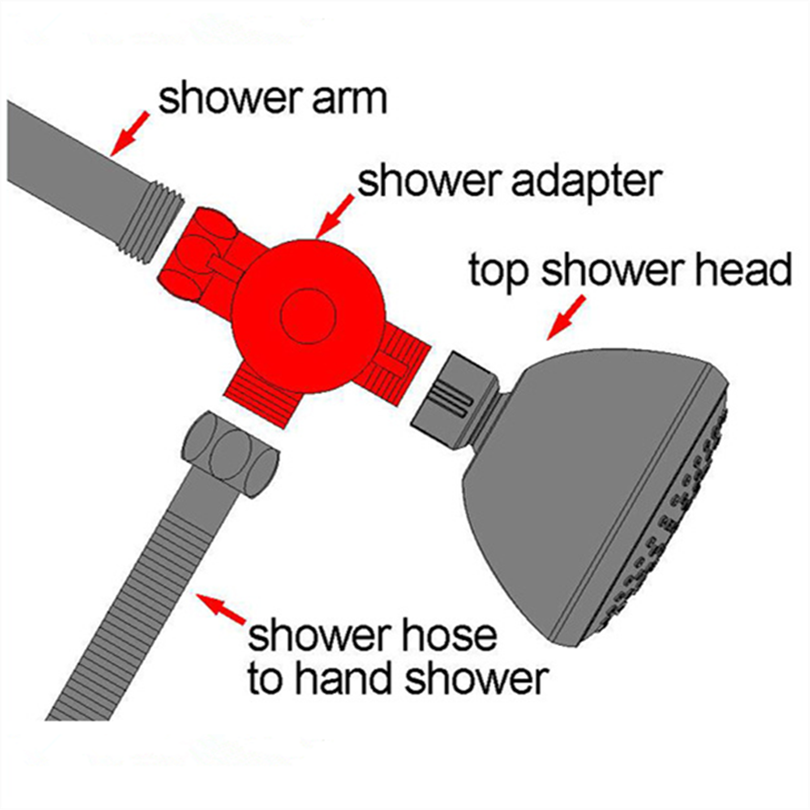 ABS 3 Wege-umschaltventil Wasserabscheider Dusche T Einstellbare Duschkopf Umschaltventil Schlecht-accessoires