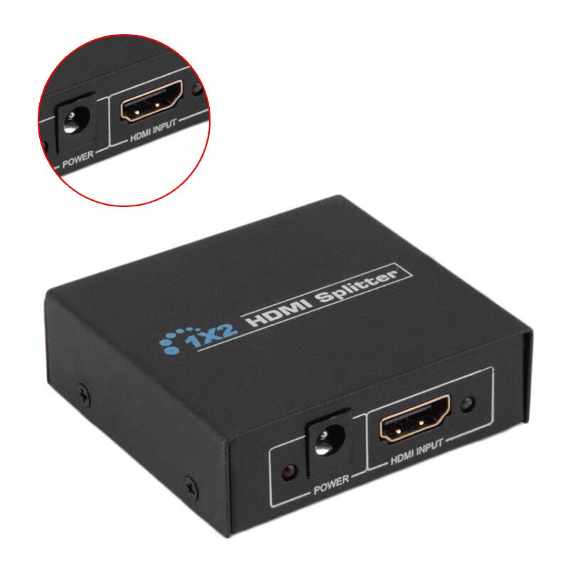 1X2 Split 1 in 2 Out Amplifier Full Hd 1080P Video Hdmi Switcher Hdcp Hdmi Switch Splitter Dual Display for Hdtv Dvd Ps3 (E