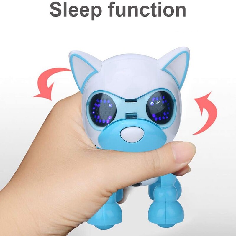 Inteligente Perro Robot niños es inteligente perro mascota de inducción póngase en contacto con luces y sonidos electrónicos juguetes para mascotas y perros para las edades de 3 +