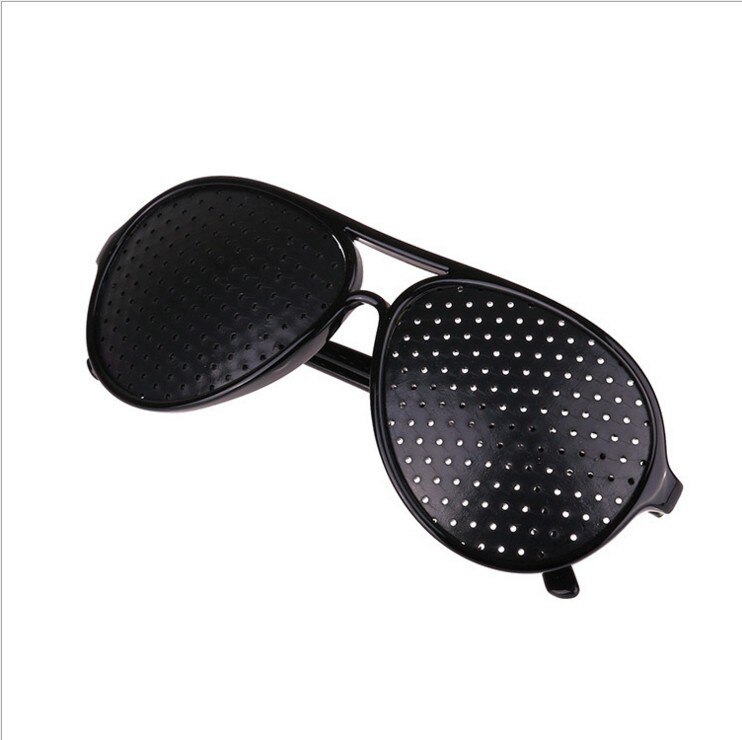Anti-myopia Astigmatism Goggles Pilot Strabismus Correction Fatigue Pin Hole Glasses for Men Women Eyesight Improve Natural