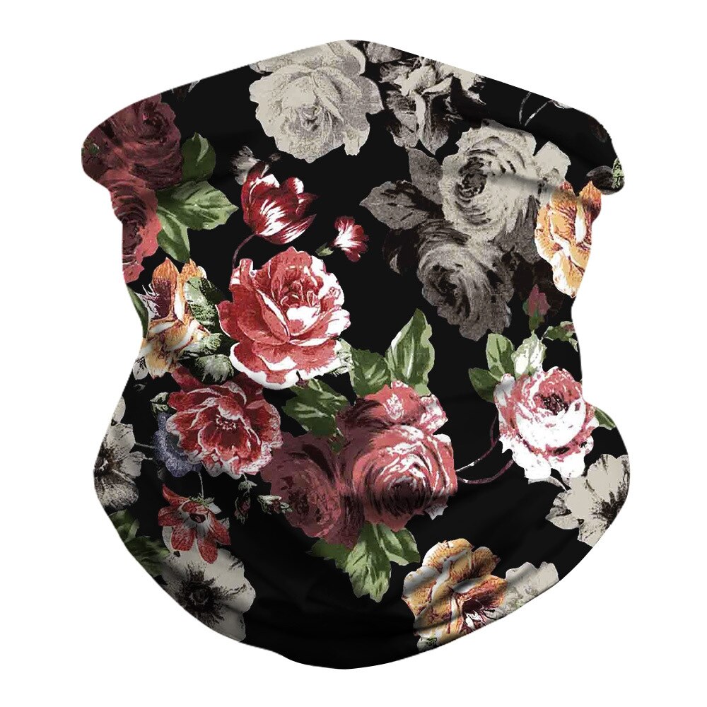 Utendørs ansiktsdeksel balaclava skjerf 3d blomster mønster sømløs bandana hals gamasjer pannebånd vandring ringe skjerf hodet skjerf: Bxha 115