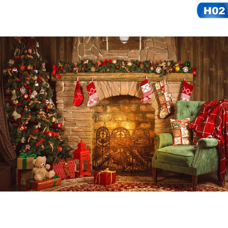 Fotografi baggrunde jul baggrund klud sner julemand hjem indretning fotostudio stof dekoration: H02