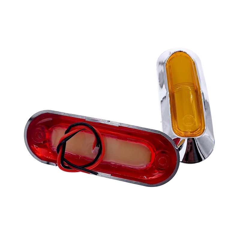 2PCS 12V24V universal 4LED side light guide truck side light Indicator Lights White red yellow green blue
