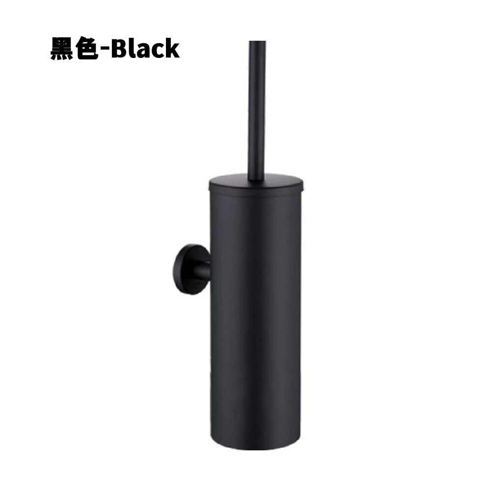Toilet Brush Holder Black 304 Stainless Steel Storage Rack Wall Mounted Deodorant Splash Proof Bathroom Hardware Brush Holder: black