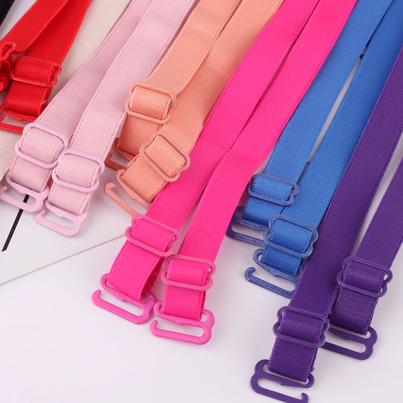 Colored Underwear Adjustable Removable Shoulder Elastic Accessories Bra Straps For Bra 1.0cm Width 10mm Non-Slip