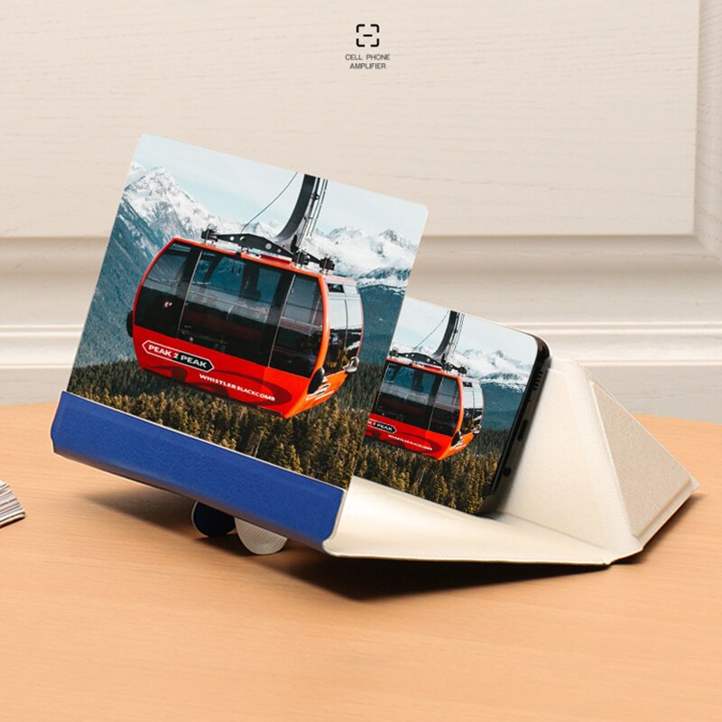 Universal- Vergrößert Bildschirm 3D HD Glas Lupe Klapp Tragbare Halterung ABS Schreibtisch Telefon Bildschirm Stehen Für praktisch