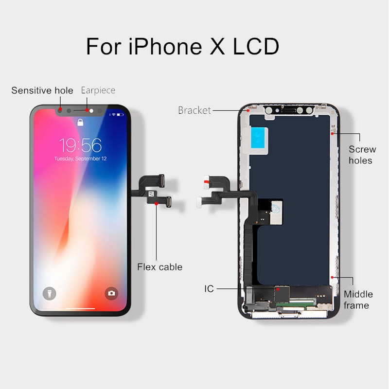 TFT OLED Display For iPhone X LCD Screen For iPhone XR XS MAX lcd screen display complete