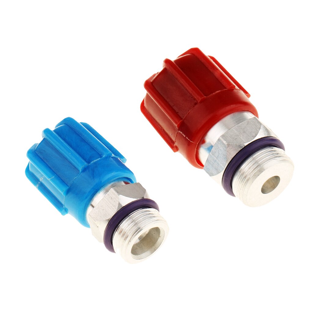 2 Pieces Replacement Car Air Conditioning A/C Caps and Valves Rapid Seal Sets