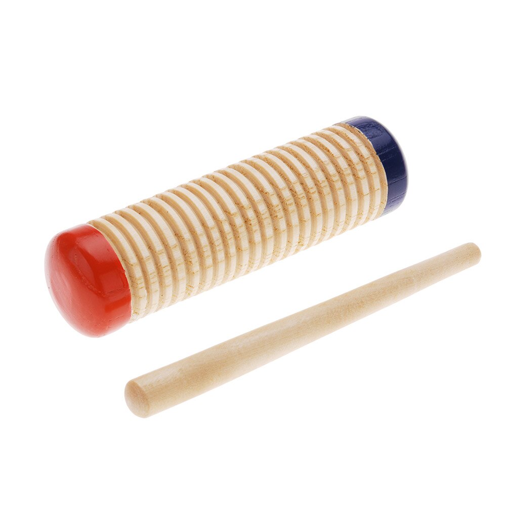 Juguete de educación musical temprana Guiro Shaker de madera para bebé chico instrumento de percusión infantil herramienta de ritmo Beats con mazo