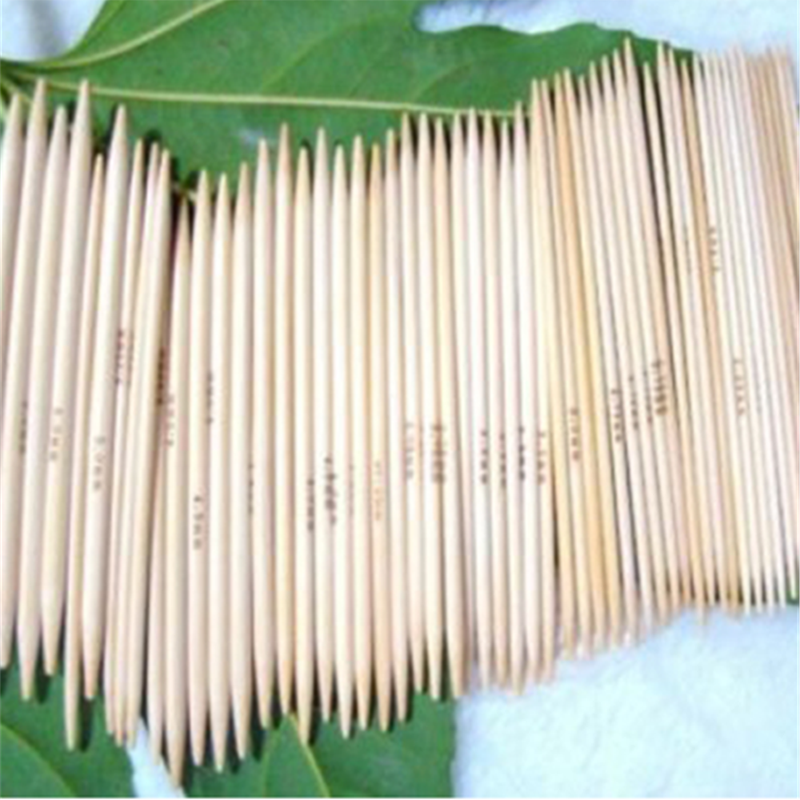 55 Pcs Double Pointed Bamboo Knitting Needles Sweater Glove Knit Tool Set