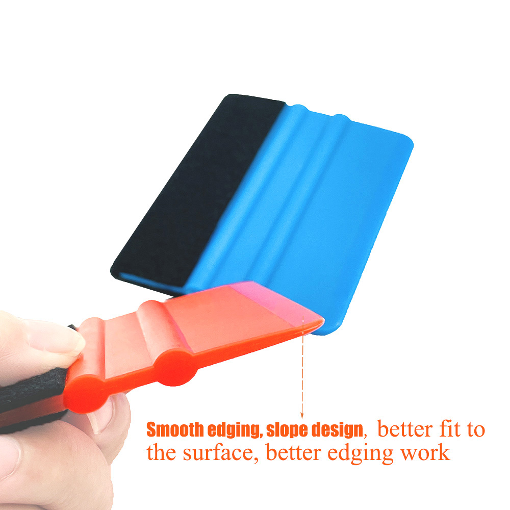 TOFAR 10Pack Vinyl Squeegee with Fabric Felt Buffers Car Wrap Tinting Film Install Tool Window Spatula Decal Stickers Scraper