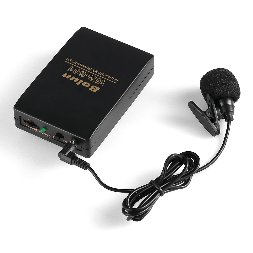 Komende Draagbare Draadloze FM Zender Ontvanger Lavalier Revers Clip Mic Systeem Mini Microfoon
