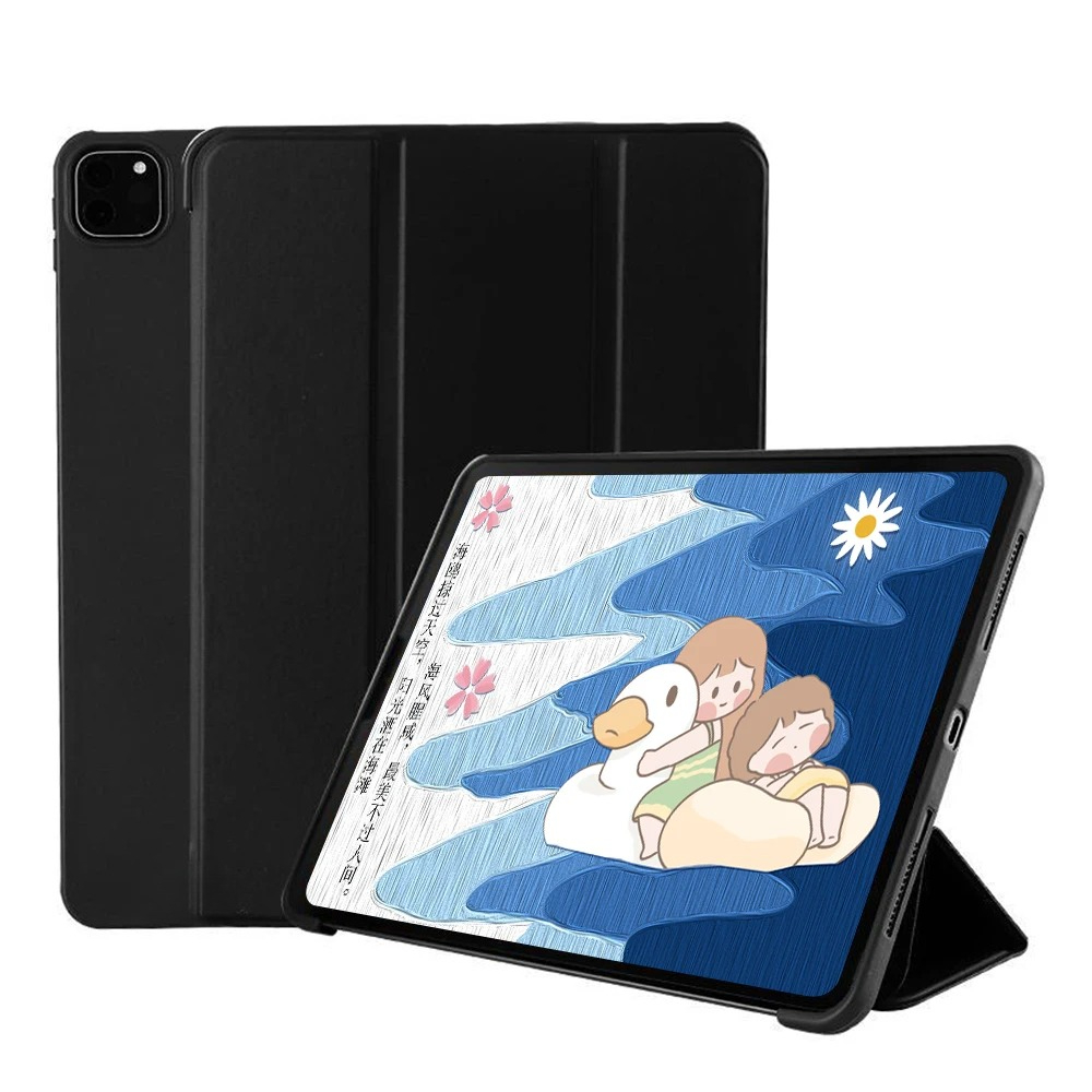 Funda Voor iPad Pro 11 inch Case 2024 Opvouwbare Stand Magnetische TPU Terug iPad A2837 A3006 Cover Slaap Wake Ondersteuning Opladen: Zwart