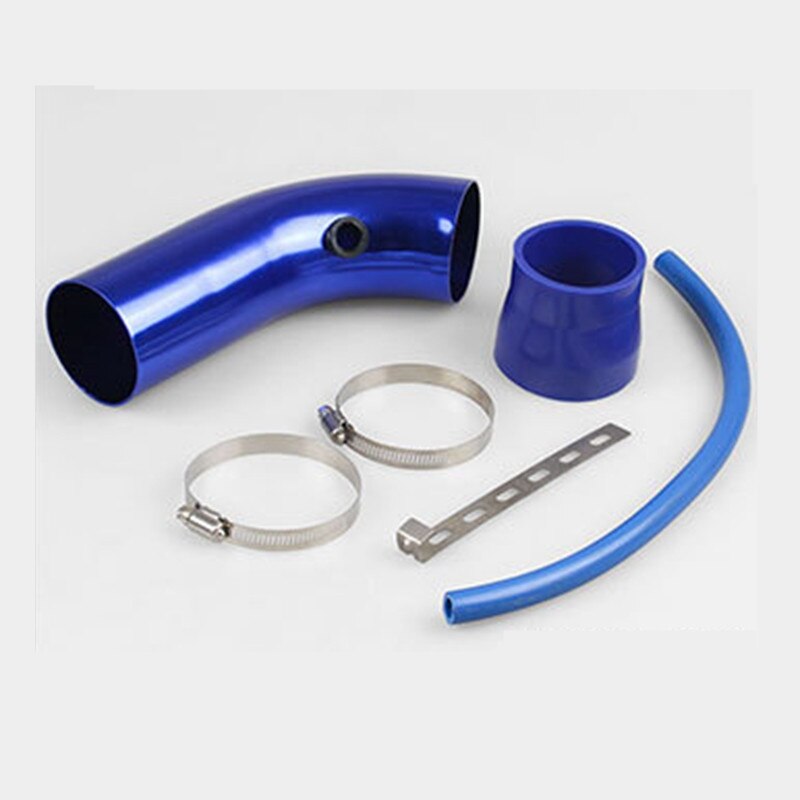 3 Inch Aluminum Pipe Car Turbo Piping Cold Air Intake System Filter 76mm: A style Blue