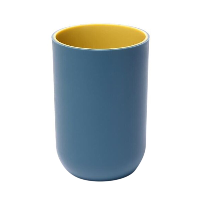 Eenvoudige Nordic Stijl Huishouden Twee-Kleur Tandenborstel Beker Badkamer Mondwater Cup Reizen Draagbare Washcup: Navy blue