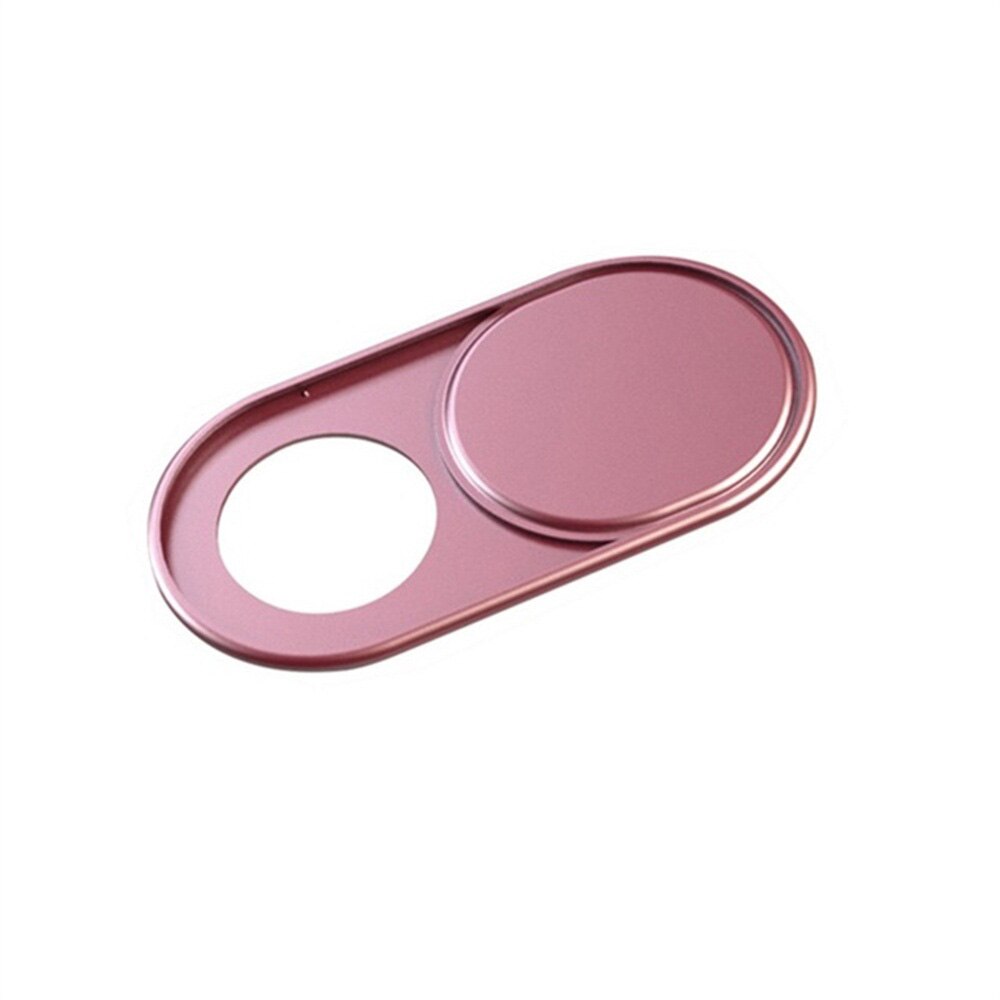 Universal Metal Webcam Cover Camera Slider Shutter Privacy Protect Sticker for Laptop Tablet Phone Ultra Thin Shutter Sticker: Metal oval pink