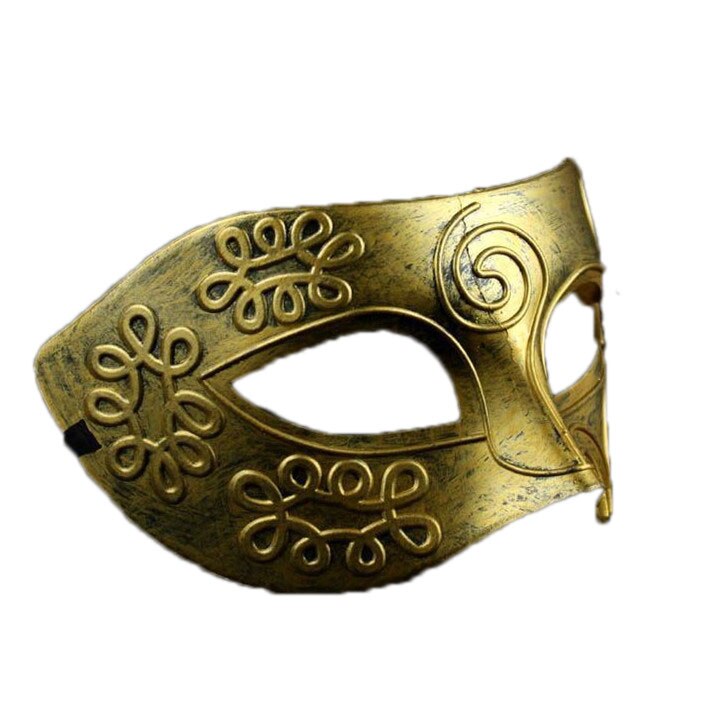 Halloween men's glamour mask half face cos masquerade party props retro wise and cool handsome sexy adult male mask