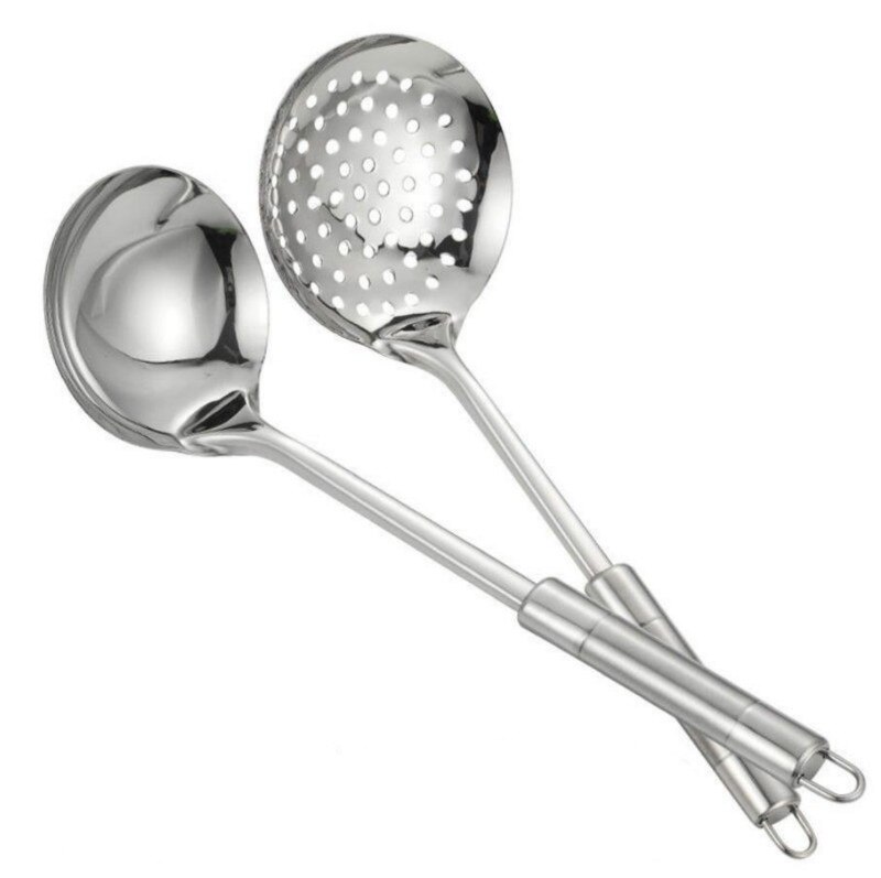 Antirust Cooking Tool Sets 304 Food Stainless Steel Kitchen Tools Gadgets Spatula Colander Soup Spoon Home Healthy Tools E11825: 10