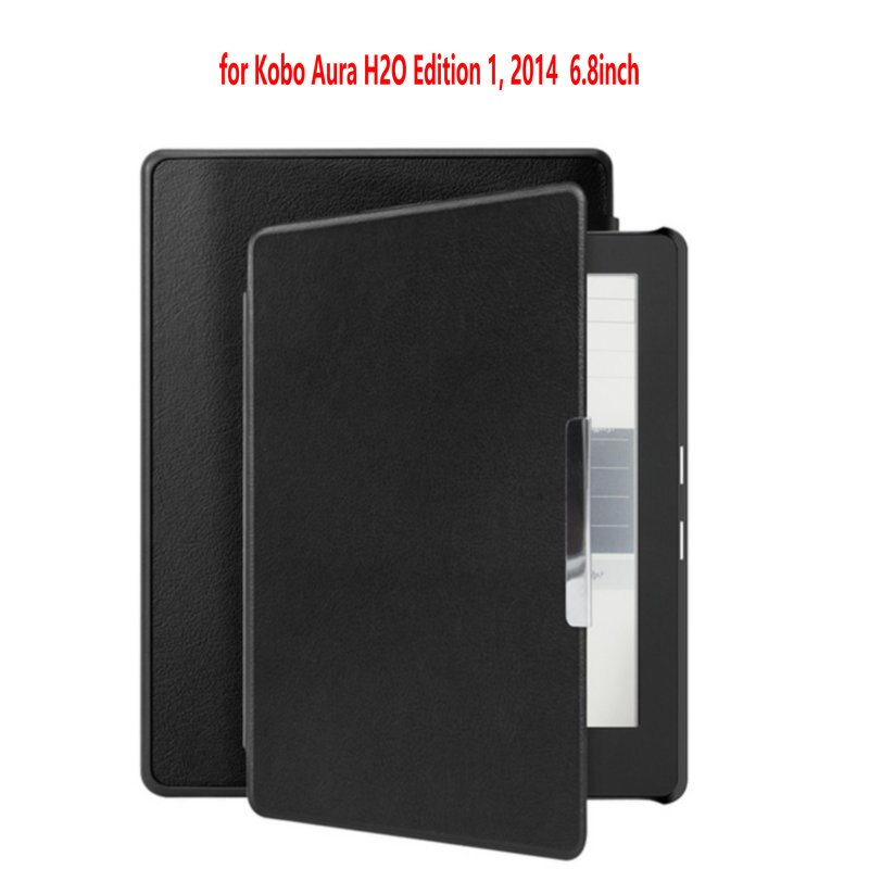 Case voor Kobo Aura H2O Edition 1 6,8 inch N250 Ereader Funda, slanke magnetische lederen slaaphoes