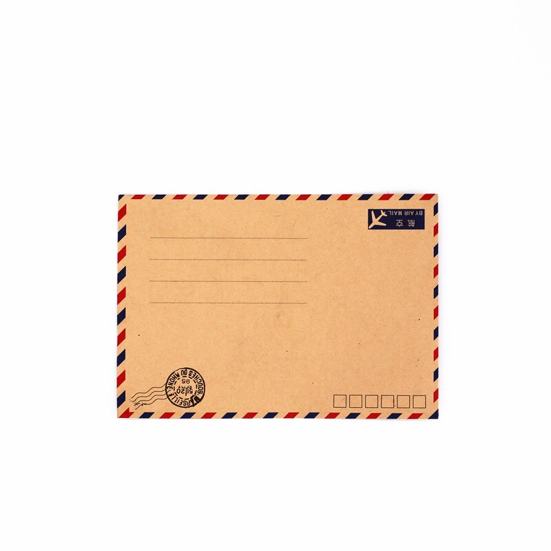 10 teile/paket 17,5x12,5 cm Post Papier Umschläge Weiß Kraft Farbe Luftpost knapp Umschlag