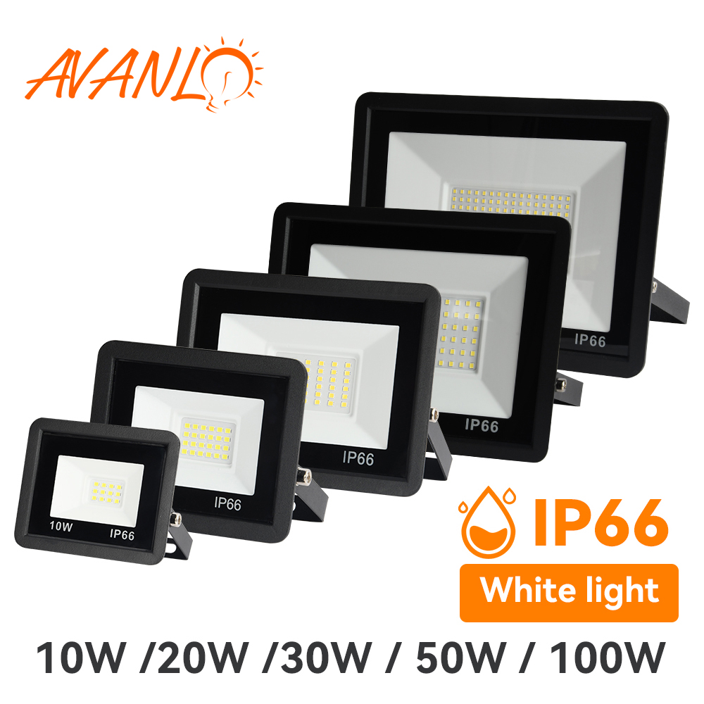 LED Flutlicht 100W 50W 30W 10W 220V Wasserdicht IP66 Reflektor Flutlicht Lampe LED außen Suche Lampe Stelle Außen Licht