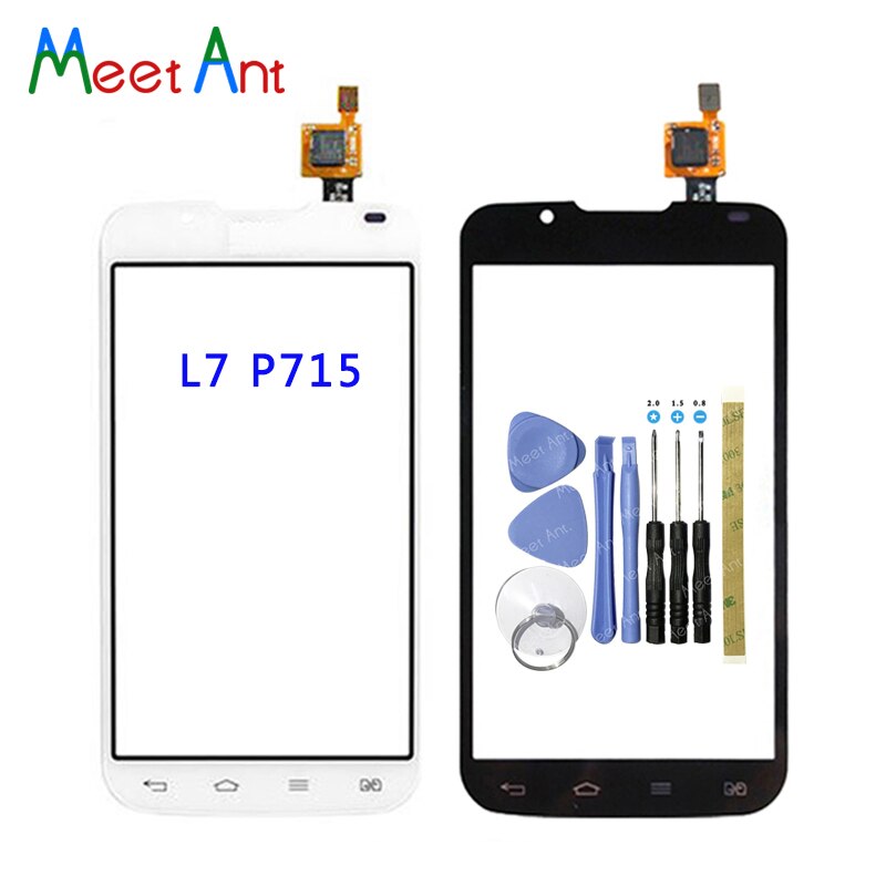 4,3 "para LG Optimus L7 II P710 P713 y L7 II 2 Dual P715 P716 Sensor de pantalla táctil Panel de lente de vidrio exterior