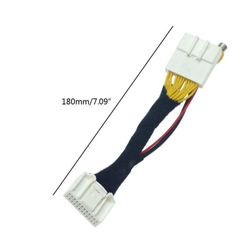 Interrupteur d'entrée vidéo 24 broches, caméra de stationnement arrière pour voiture, ligne adaptateur RCA pour Renault pour le marché des pièces de rechange