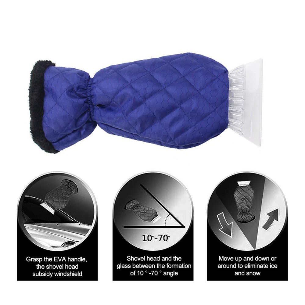 Bil styling isskrapa med varm handske bil vindruta glas spade vinter snö skrapa rengöring biltillbehör