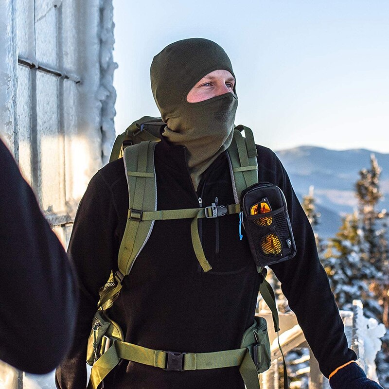100% Merino Wool Balaclava With Ears Men Women Ski Mask 300G Merino Wool Midweight Motorcycle Riding Thermal Face Mask