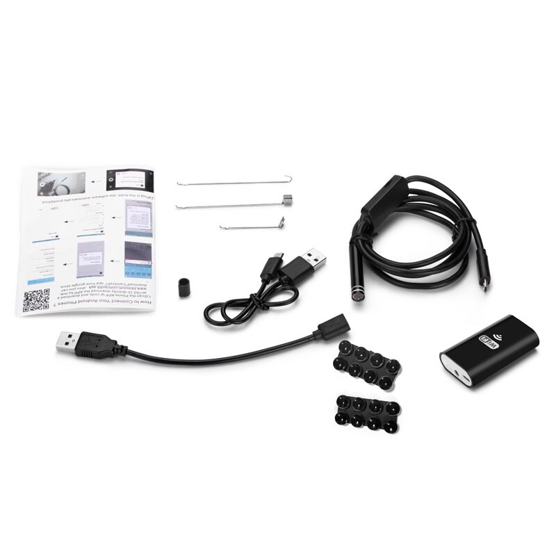 Cámara endoscópica inalámbrica WIFI impermeable inspección Mini cámara 8mm 1/3M USB endoscopio boroscopio para Iphone Android PC IOS APP