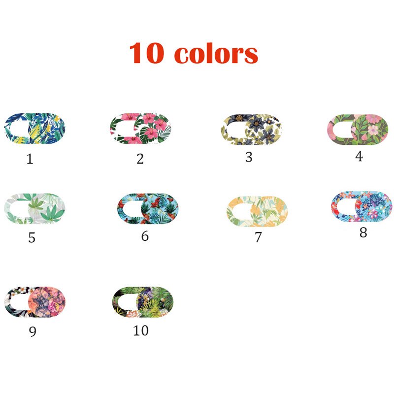 10PCS Webcam Cover for Laptops Antispy Portable Camera Cover Slider Pink For Phone Xiaomi iPad PC Macbook Tablet Privacy Sticker: 10 PCs Flowers