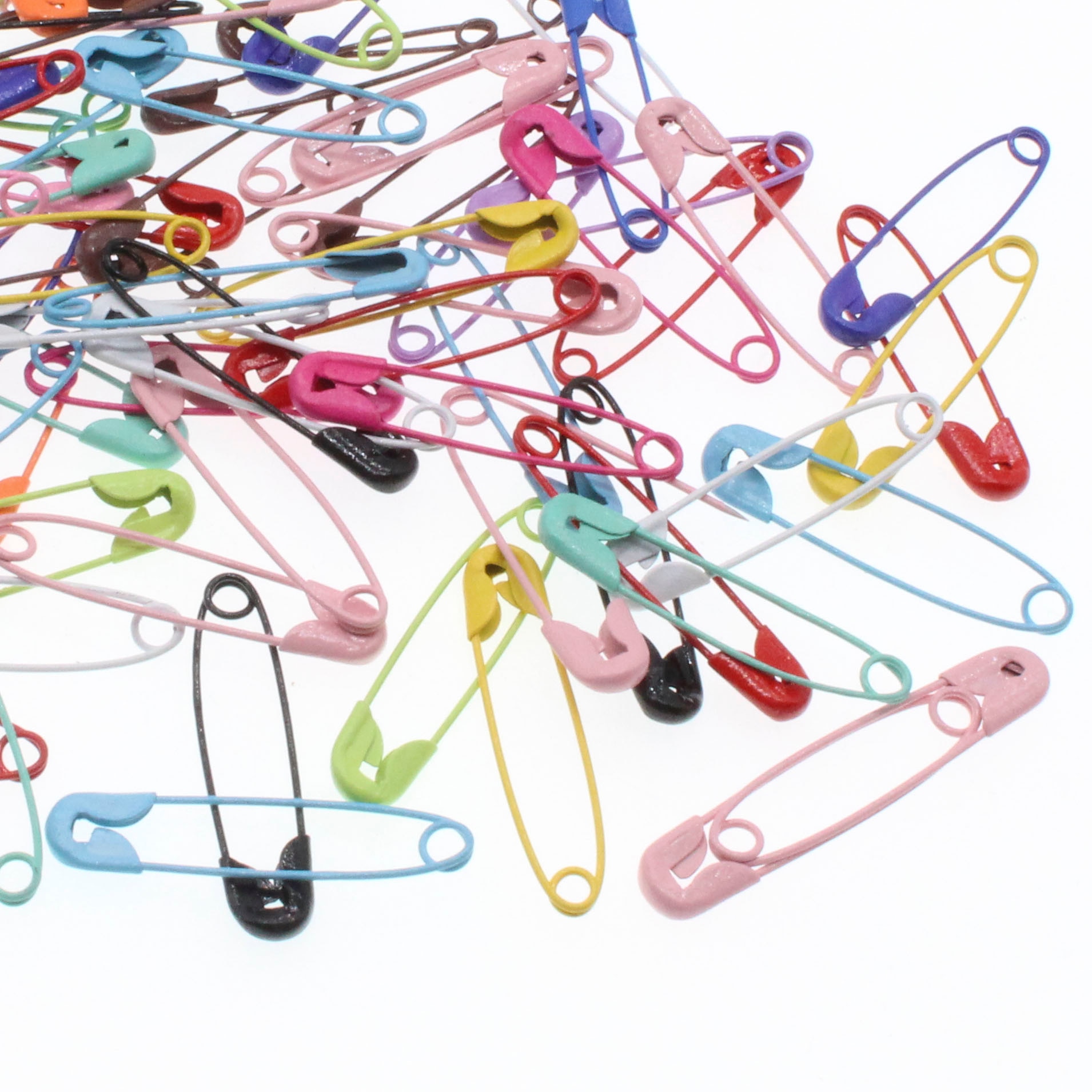 CHONGAI 100Pcs Colorful Safety Pins Colourful Painted Safety for Art Craft Sewing Necklace Jewelry Making