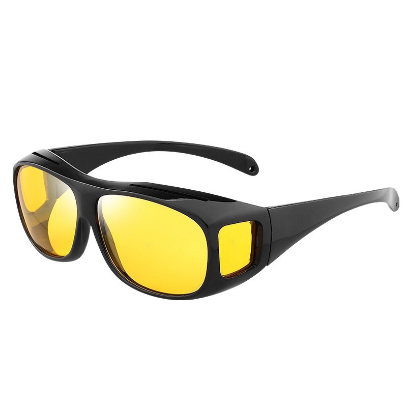 1PC Night Vision Sunglasses Car Night Driving Glasses Driver Goggles Unisex Sun Glasses UV Protection Sunglasses Eyewear: Yellow
