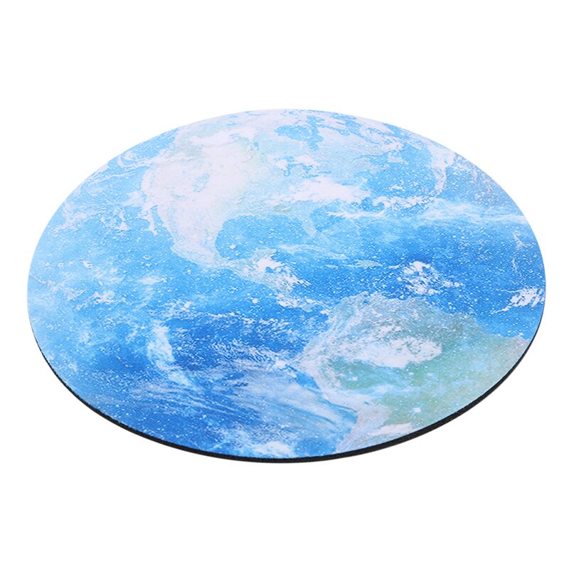 Round Mouse Pad Exquisite Planet Series Mat Soft Rubber Gaming Mouse Pads Computer Peripherals Accessory: blue