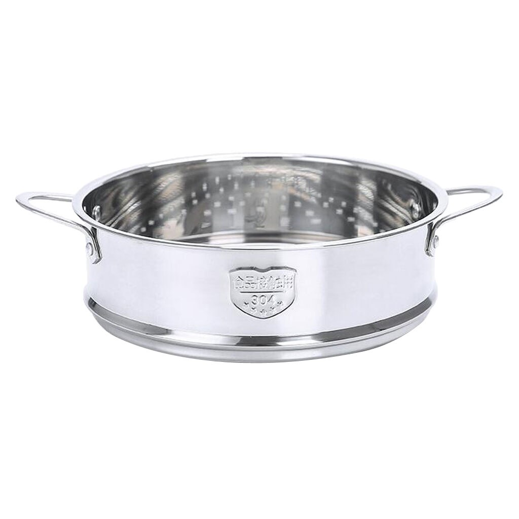 2x Stainless Steel Steamer Basket Insert w/ Double Handle Stock Pot Tool 16/18cm